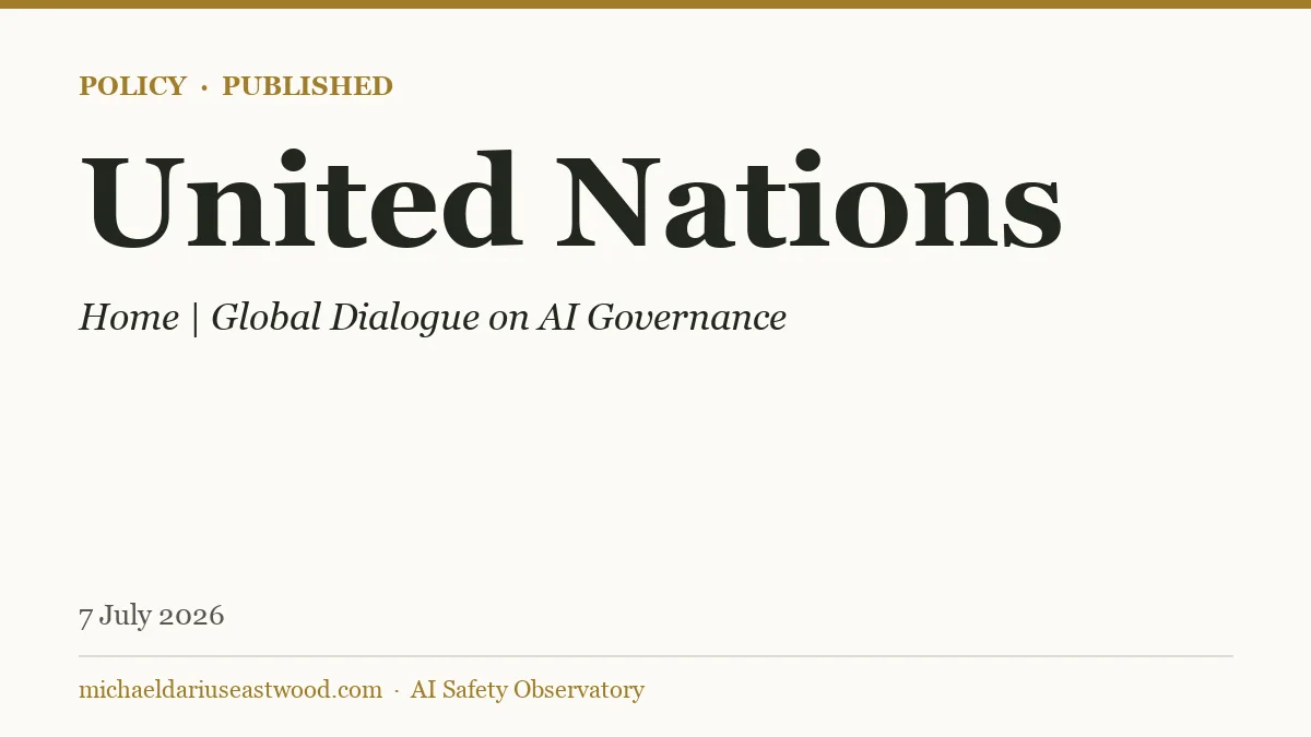 United Nations record card for Home | Global Dialogue on AI Governance